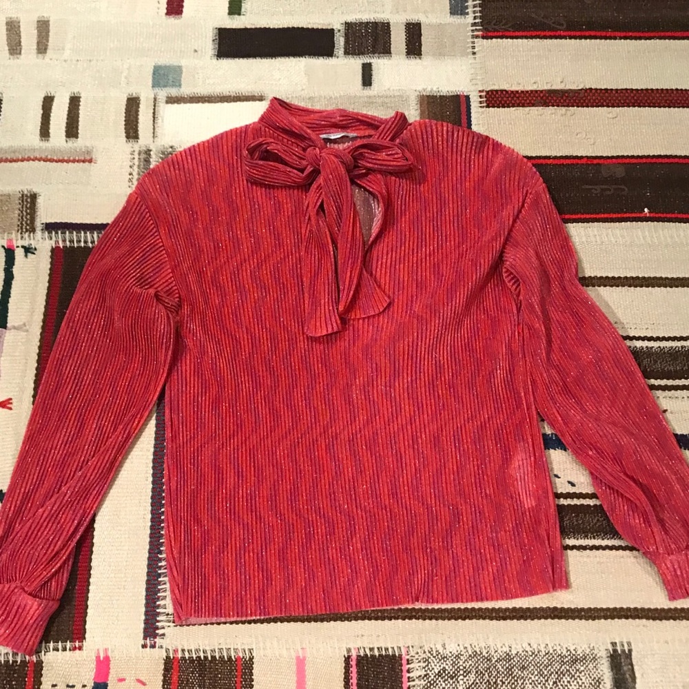 Tie Poly Blouse